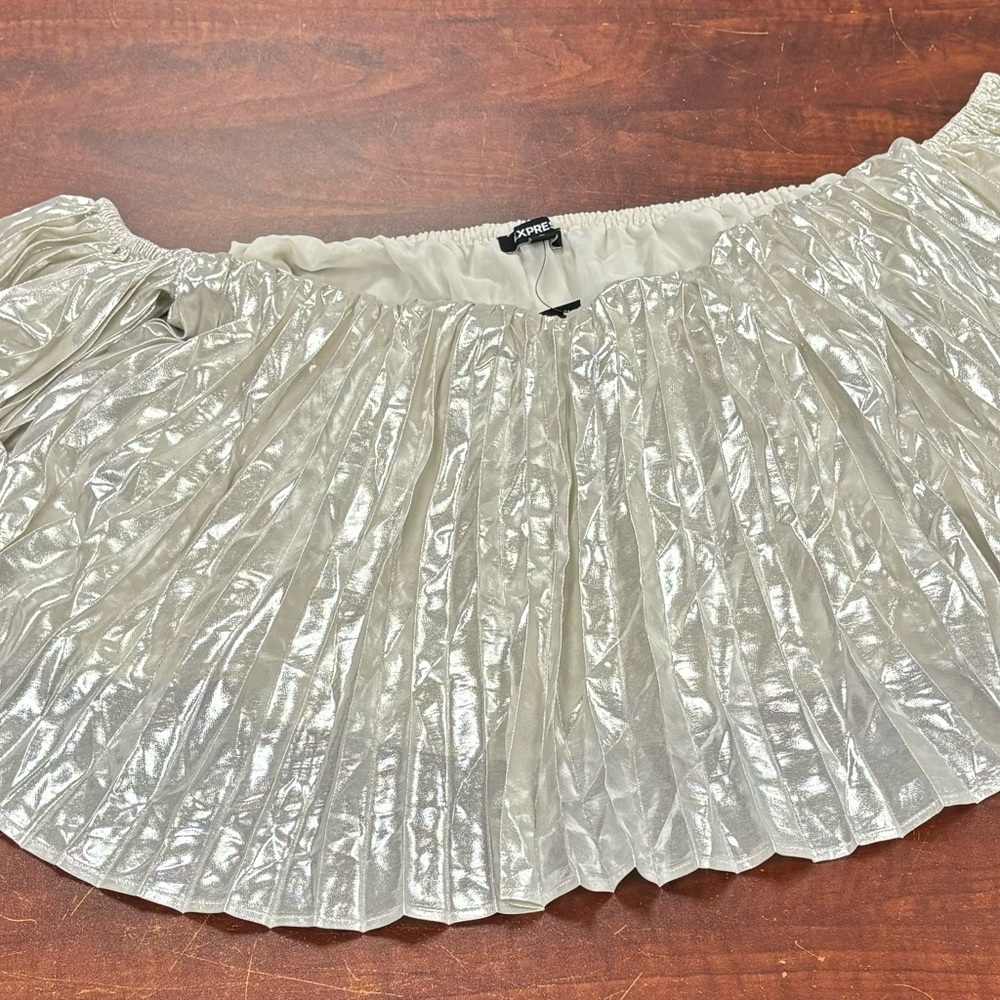 EXPRESS crop top blouse - Picture 6 of 9